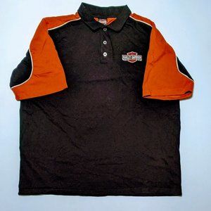 Harley Davidson Las Vegas Men's Polo Shirt XXL 2x Black Short Sleeve Casual Top